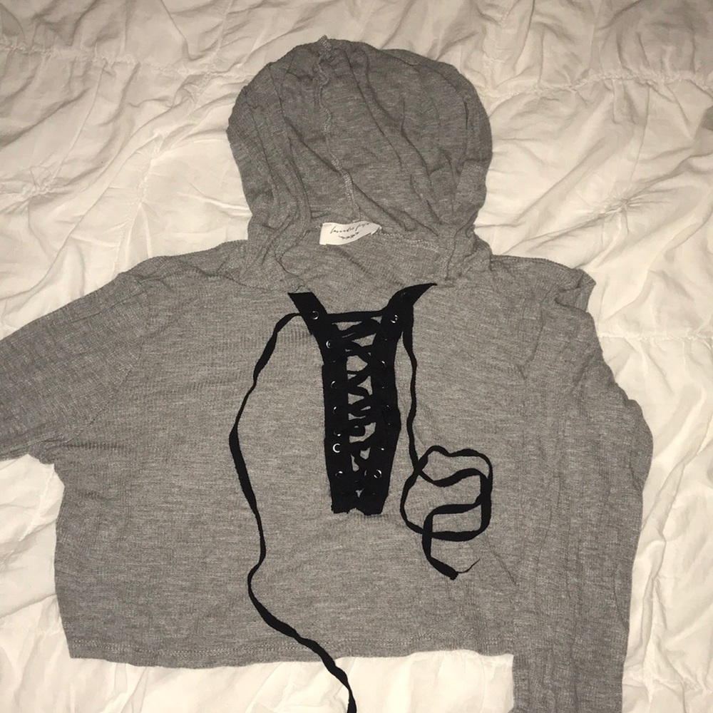 Long Sleeve Cropped Hoodie